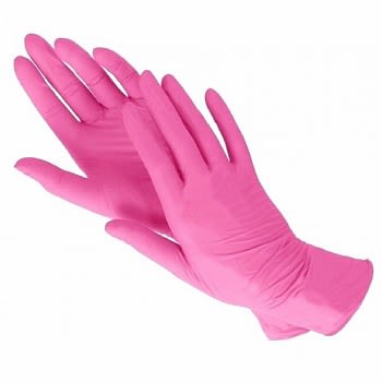 Guantes Nitrilo Rosados M